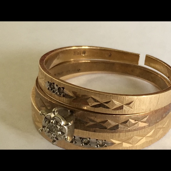 10k gold ring set - Picture 2 of 3